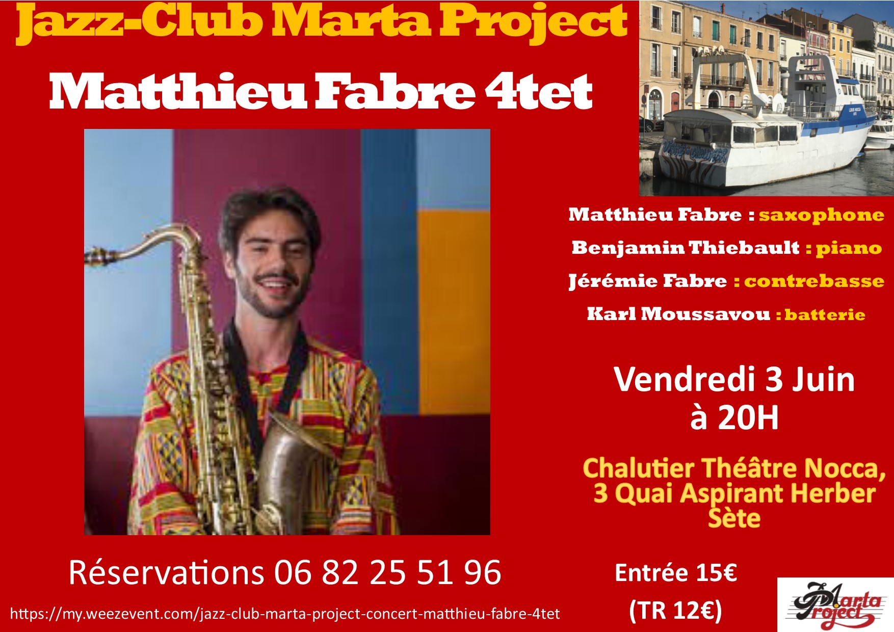You are currently viewing Jazz-Club Marta Project Matthieu Fabre 4tet