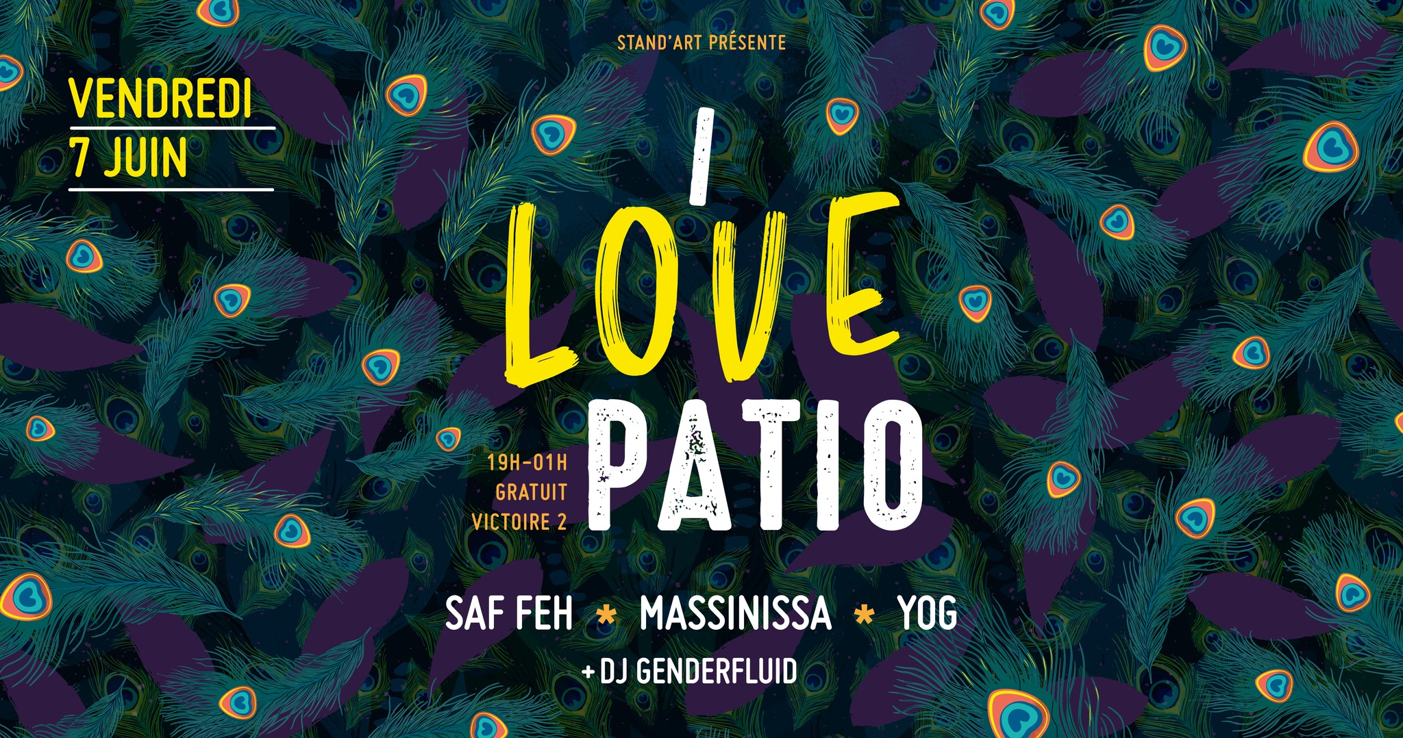 You are currently viewing I LOVE PATIO #1 w/SAF FEH, MASSINISSA, YOG + DJ Genderfluid